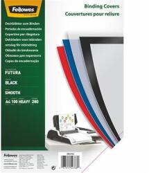 Fellowes Hátlap, A4, 280 mikron, polipropilén, matt, FELLOWES Futura, fekete