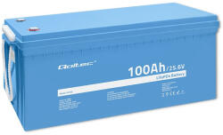 Qoltec LiFePO4 lítium-vas-foszfát akkumulátor. 25, 6V. 100Ah. 2560 Wh. BMS. 53708 (53708)