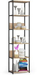 AKORD Loft Sonoma Polcos Fém Állvány Fekete/Tölgy 192 cm (AKO-REGMETCZARSONCL500) - prodis
