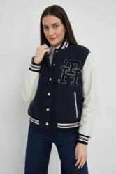 Tommy Hilfiger gyapjú dzseki sötétkék, átmeneti - sötétkék 36
