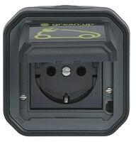 Legrand Plexo55 162 dugalj e-autótöltő földelt csapófedéllel antracit IP55 süllyesztett csavaros LEGRAND - 069708L (069708L)