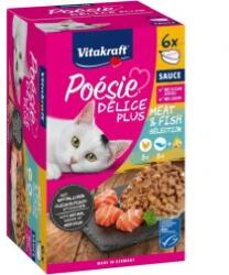 Vitakraft Poésie Delice Plus Macska Alutál multipack Csirke és Lazac 6x85g - premiumeledel