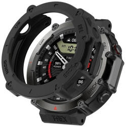 Amazfit T-Rex Ultra, Szilikon védőkeret, közepesen ütésálló, szíj nélkül, fekete