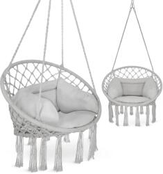 4FIZJO Leagăn de grădină BOHO cu pernă Gri Leagan