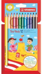 STABILO Trio thick színes ceruza készlet, háromszögletű, vastag, 12 szín (TST20312)
