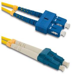 Qoltec Patchcord optikai szál SC/UPC - LC/UPC | Egymódusú | 9/125 | G652D | Duplex | 5m (54034)