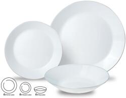 Kinghoff Set farfurii 18 piese alb cu detalii argintii Kinghoff KH1877 Serviciu de masa