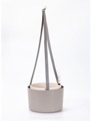Plastia Berberis önöntöző cserép akasztós 30 cm taupe-elefántcsont szín