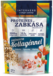 INTERHERB zabkása proteines eper ízű (prémium kollagénnel) 1000 g