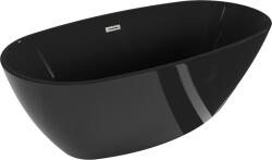 Mexen Eris 170x80 cm fekete/szálcsiszolt inox (53441708070-97)