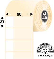 Tezeko 90 mm * 37 mm öntapadós műanyag etikett címke ( 1000 címke/tekercs ) (M0900003700-003) - dunasp