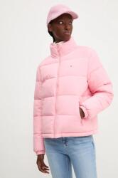 Tommy Jeans rövid kabát női, rózsaszín, téli, DW0DW18827 - rózsaszín XL