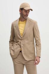 Tommy Hilfiger blézer vászonkeverékből bézs, MW0MW35212 - bézs 58