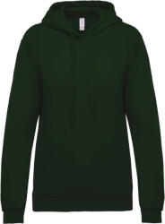 Kariban Női kapucnis pulóver, Kariban KA473, Forest Green-XL (ka473fo-xl)