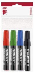 ICO Alkoholos marker készlet, 1-3 mm, kúpos, ICO "Permanent 11", 4 különböző szín (TICP11V4) - fiorex