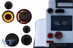 GLOHH GL-2X LED Taillights suitable for Land Rover Defender L316 (1990-2016) Smoke Dynamic Sequential Turning Lights (TLLRDFL316GS)