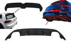 KITT Kit hátsó lökhárító diffúzor, ABT dizájn, GTI OETT tető spoiler dizájn, VW Golf 7 VII (2013-2017) modellekhez Alkalmas: Volkswagen Golf VII (2013-2016) Nem alkalmas: Járművek vonórúddal 4-mo (CORDVWG7