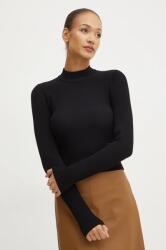 Michael Kors pulóver könnyű, női, fekete, félgarbó nyakú, MF460Z133D - fekete XL