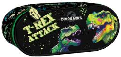 DERFORM Penar băieți cu fermoar, forma ovală, model dinozauri, T-REX ATTACK - Derform Penar