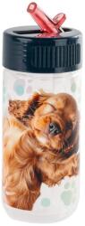DERFORM Sticlă de apă fete, model CĂȚEL(CLEO & FRANK, 330ml