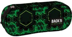 DERFORM Penar copii cu fermoar, formă ovală, BackUp, model abstract verde Penar
