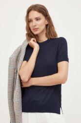 HUGO BOSS gyapjú pulóver könnyű, női, sötétkék, 50492857 - sötétkék S