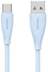USAMS GREEN SERIES adatkábel (USB - Type-C, 18W, 3A, gyorstöltő, 100cm) VILÁGOSKÉK (SJ714USB03)