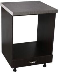 Spectral Mobila Corp pentru cuptor incorporabil cu sertar Zebra, Wenge/MDF Wenge, cu blat beton, 60 x 85 x 60 cm