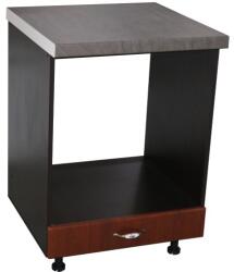 Spectral Mobila Corp pentru cuptor incorporabil cu sertar Zebra, Wenge/MDF Cedru, cu blat beton, 60 x 85 x 60 cm