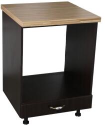 Spectral Mobila Corp pentru cuptor incorporabil cu sertar Zebra, Wenge/MDF Wenge, cu blat artar, 60 x 85 x 60 cm