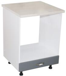 Spectral Mobila Corp pentru cuptor incorporabil cu sertar Zebra, Alb/MDF gri, cu blat travertin, 60 x 85 x 60 cm