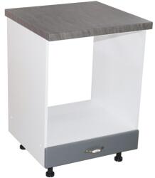 Spectral Mobila Corp pentru cuptor incorporabil cu sertar Zebra, Alb/MDF gri, cu blat beton, 60 x 85 x 60 cm