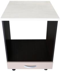 Spectral Mobila Corp pentru cuptor incorporabil cu sertar Zebra, wenge/Cappuccino lucios, cu blat Travertin, 60 x 85 x 60 cm