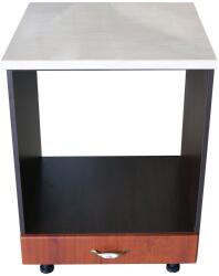 Spectral Mobila Corp pentru cuptor incorporabil cu sertar Zebra, wenge/MDF Cedru, cu blat Travertin, 60 x 85 x 60 cm