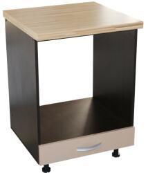 Spectral Mobila Corp pentru cuptor incorporabil cu sertar Zebra, Wenge/Cappuccino , cu blat artar, 60 x 85 x 60 cm