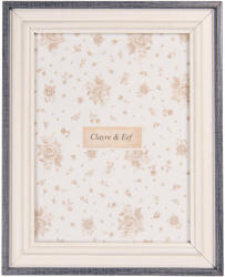 Clayre & Eef Rama foto masa lemn alb gri 19x2x24 cm, 15x20 cm (2F1226L)