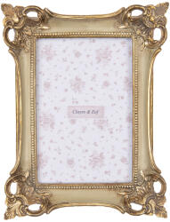 Clayre & Eef Rama foto masa, perete polirasina aurie 16x3x21 cm, 10x15 cm (2F1204)