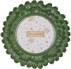 Clayre & Eef Rama foto masa, perete polirasina verde 17x3 cm, 10 cm (2F1257)
