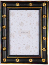 Clayre & Eef Rama foto masa, perete polirasina neagra aurie 16x2x21 cm, 10x15 cm (2F1208)