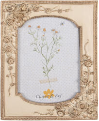 Clayre & Eef Rama foto masa, perete polirasina aurie bej 18x3x23 cm, 13x18 cm (2F1058)