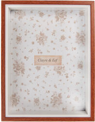 Clayre & Eef Rama foto masa plastic maro alb 12x4x17 cm, 10x15 cm (2F1237S)