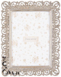 Clayre & Eef Rama foto masa, perete polirasina argintie 18x2x23 cm, 13x18 cm (2F1250)