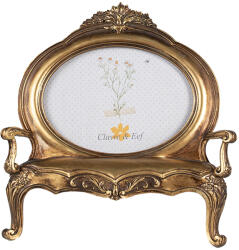 Clayre & Eef Rama foto masa, perete polirasina aurie 26x5x28 cm, 18x13 cm (2F1043)