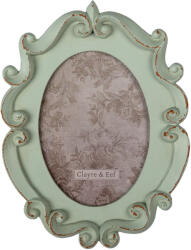 Clayre & Eef Rama foto masa polirasina verde vintage 19x2x25 cm, 12x16 cm (2F0883)