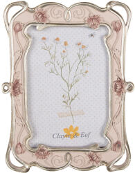 Clayre & Eef Rama foto masa, perete polirasina aurie roz 16x2x21 cm, 10x15 cm (2F1055)