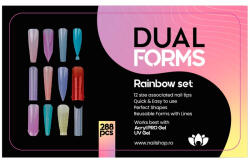 2M Beauty Rainbow Set Tips Dual Forms multi-color 12 modele - 288 buc