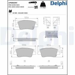 DELPHI Set placute frana DELPHI LP5062EV (LP5062EV)