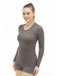 BRUBECK 3D TECH Base Layer Uniszex hosszú ujjú aláöltözet - Szürke - brubecksport