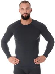 BRUBECK ACTIVE WOOL Férfi merinó gyapjú hosszú ujjú felső - Grafit