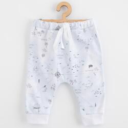 NEW BABY Pantaloni din bumbac pentru copii Jogger New Baby pentru bebeluși ocean, mărime 80 (9-12l)